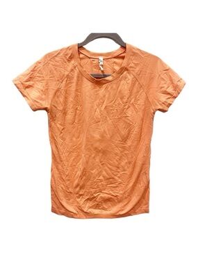 Athleta Shirt Women's Large Lightweight Quick Dry Workout Tee Light Orange
